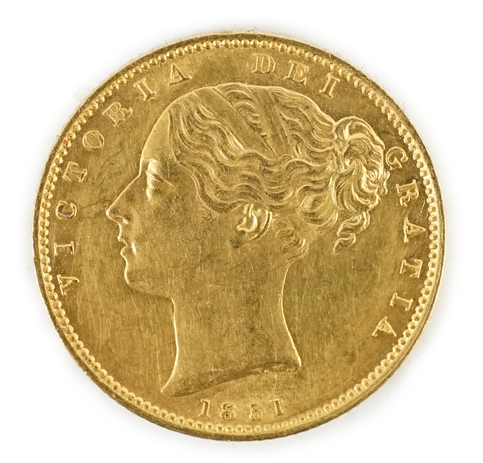 A Victoria gold sovereign 1851, EF